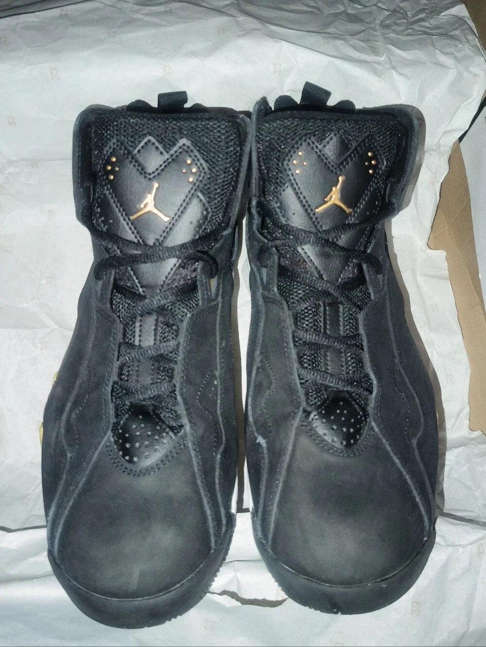 Air Jordan True Flight Men's Black White with Metallic Gold